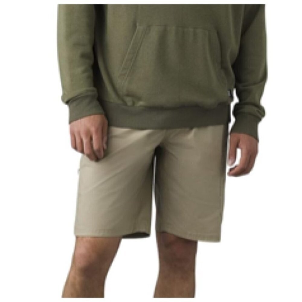 prAna Mens Standard Double Peak Hiking Cargo Short 32"W 8"Length in Sandbar - Picture 3 of 9